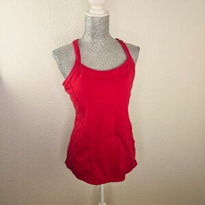 Athleta Red Keyhole Racer Back Tank Top XL Tall